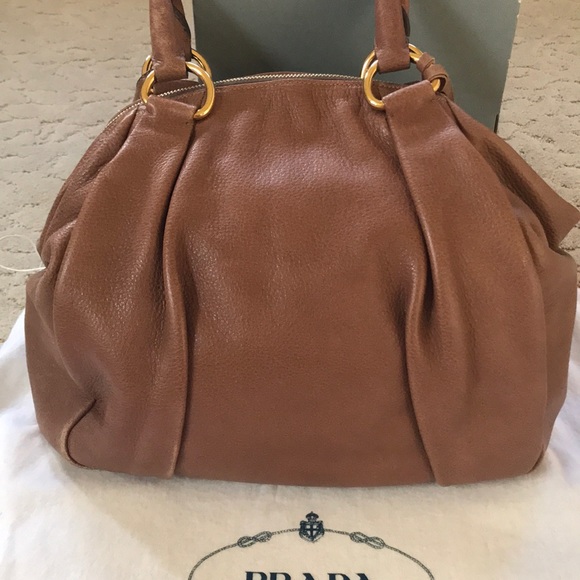 Vintage Prada large satchel camel color - Picture 5 of 8